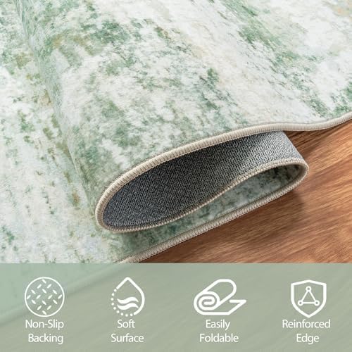 Aelenmu 8x10 Area Rugs for Living Room Washable Bedroom Dining Room Green - Image 4