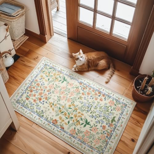 Machine Washable Area Rugs for Entryway: Door Mat Indoor Entrance 2x3 Small Throw Rug Non-Slip Low Pile Kitchen Rug for Front Door Indoor Entrance Entry Bedside Living Room - Image 6