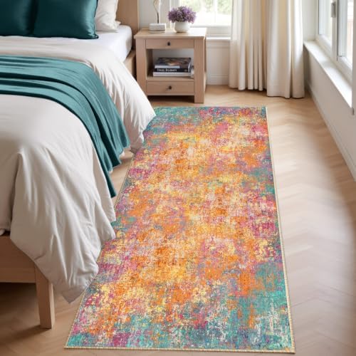 RELEANY Washable Runner 2'x6' Abstract Area Rug for Hallway Starlight - Image 2