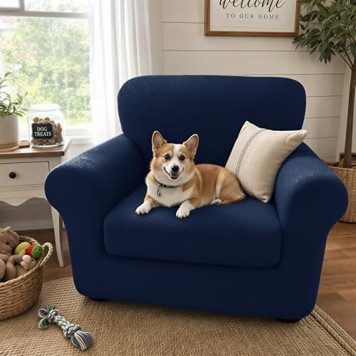 XINEAGE 2-Piece Stretch Armchair Sofa Cover, Washable Couch Covers for Dog - Image 3