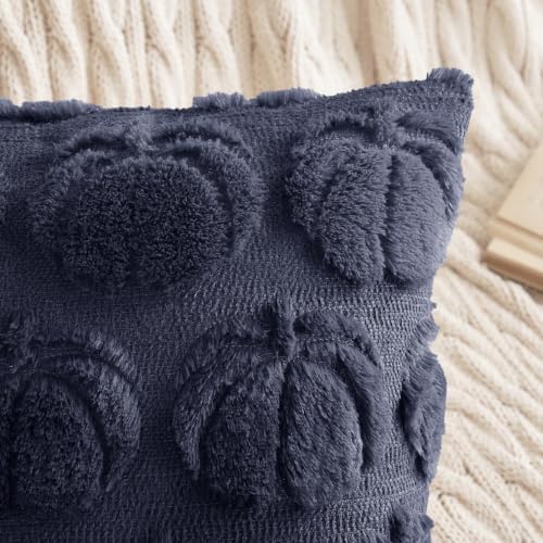 MIULEE Fall Pillow Covers Pumpkin Fall Decor 18x18 Navy Blue - Image 2