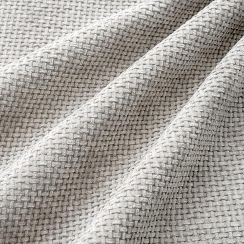 MIULEE Soft Decorative Chenille Pillow Covers Light Gray 20x20 Pack of 4 - Image 3