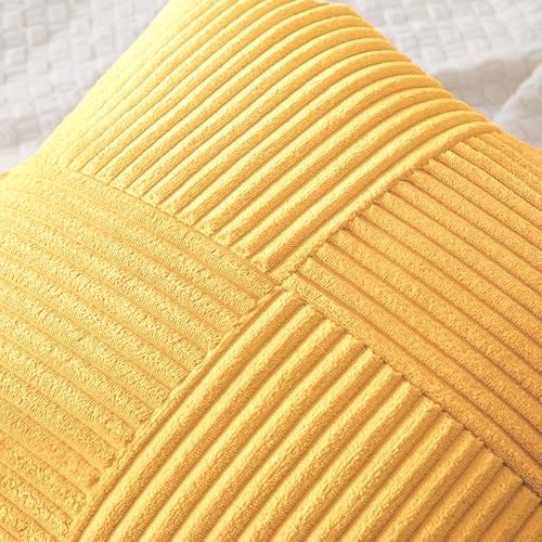 MIULEE Yellow Decorative Throw Pillow Covers for Couch 18x18 Inch - Image 2