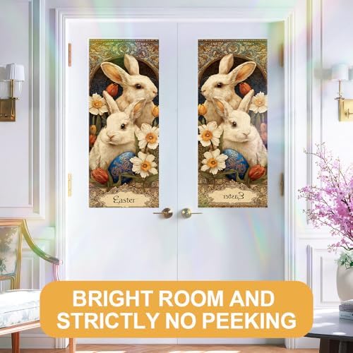 Cmialusie Easter Bunny Window Film 39.3 x 17.3 Inch Cling - Image 2