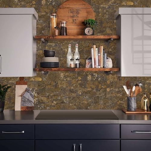 Vamos Tile 100 Pieces Peel and Stick Backsplash Tiles, 3" x 6" PVC Subway Tile, Rust Slate Stick on Backsplash Tiles for Kitchen/Bathroom/Fireplace/Laundry/Camper - Image 2