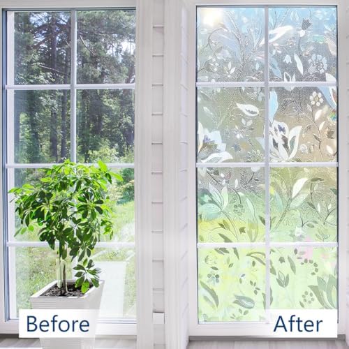Bloss Privacy Window Film Decorative Window Privacy Film Stained Glass Window Clings, Anti-UV Sun Blocker Heat Control Windows Stickers for Home(23.6 x 78.7In) - Image 4