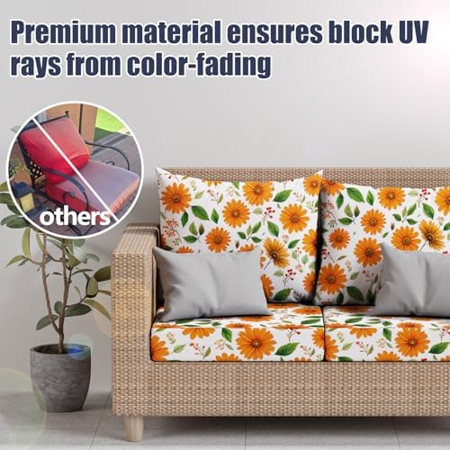 8Pcs Outdoor Cushion Covers, Stretch Patio Furniture Couch Chair Slipcovers - Image 3