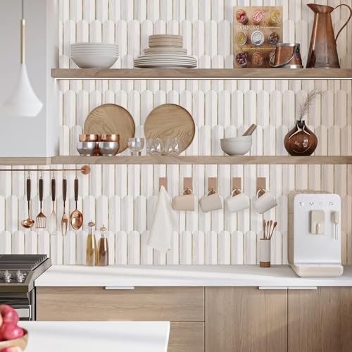 Vamos Tile Peel and Stick Backsplash Seamless Tile,10-Sheet Stick on Backsplash for Kitchen,Dolomite Gray and White+Light Gold Metal Self Adhesive PVC Tiles (10 Sheets) - Image 3