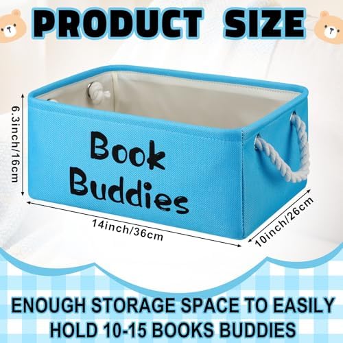 Marsui 1 Pcs Book Buddies Storage Basket for Classroom Library Organizer - Image 3
