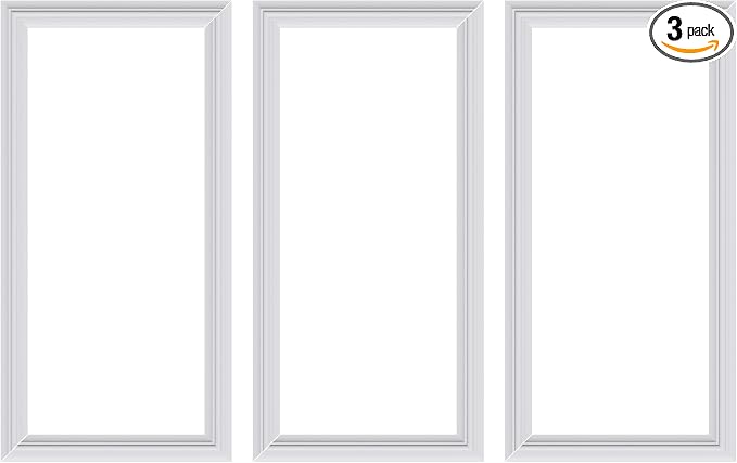 3 Set Panels Peel and Stick Premade Wainscoting Accent Wall Panels for Interior Wall Decor Easy DIY Build and Picture Frame Door Decor (8 x 16 in) by KTINITK