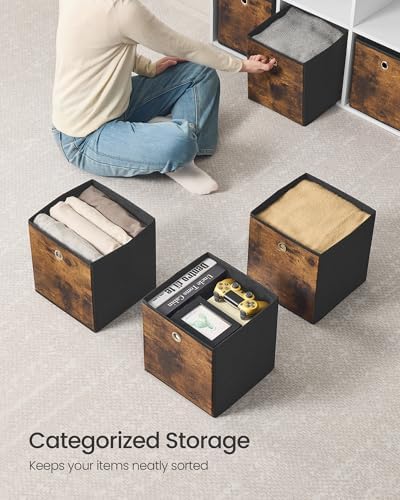 SONGMICS Storage Cubes, Set of 8, 11-Inch Foldable Closet Organizers - Image 4