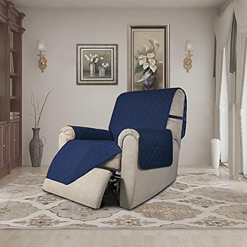 Easy-Going Reversible Couch Cover, Recliner 19 in, Navy/Navy - Image 2