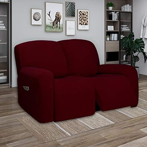 PureFit Super Stretch Loveseat Recliner Sofa Couch Cover with Pocket - Image 2