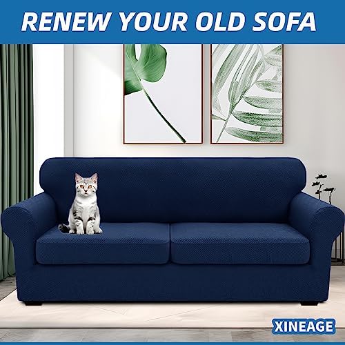 XINEAGE 3-Piece Stretch Sofa Cover, Washable Couch Covers for Dog - Image 4