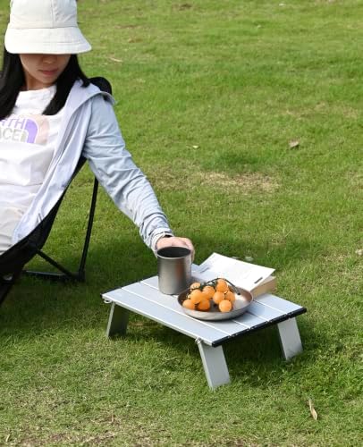 iClimb Ultralight Compact Mini Folding Alu. Table (Silver - S) - Image 2