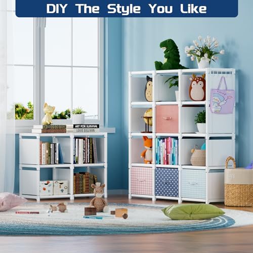 Mavivegue Book Shelf, 20 Cube Storage Organizer, DIY Bookcase - Image 2