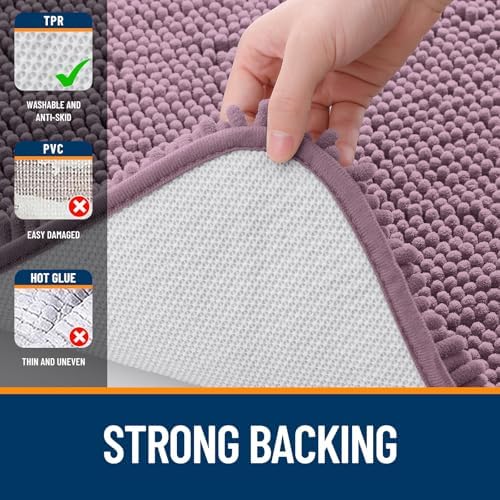 OLANLY Bathroom Rugs 30x20, Extra Soft Absorbent Chenille Bath Rugs - Image 6