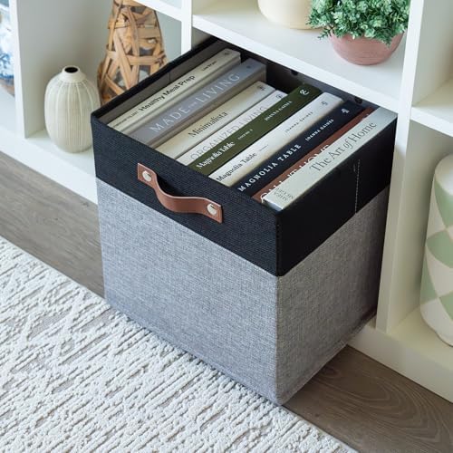 OrganiHaus 12x12 Cube Storage Bins, Set of 4 - Fabric Storage Cubes - Image 5