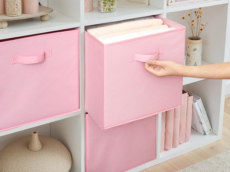 Cupic Cupid 6-Pack 13x13 Cube Storage Bins, Storage Cube Organizer, Pink - Image 6