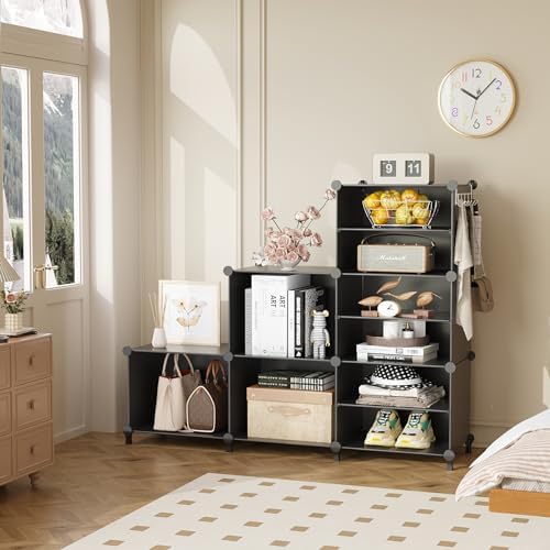 AWTATOS 6 Cube Closet Organizer Storage Shelves, Black - Image 4