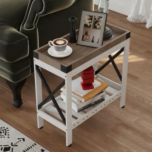 Narrow Side Table, End Table,Sofa Side Table, End Table Nightstand for Bedroom, Living Room, Small Spaces - Image 5