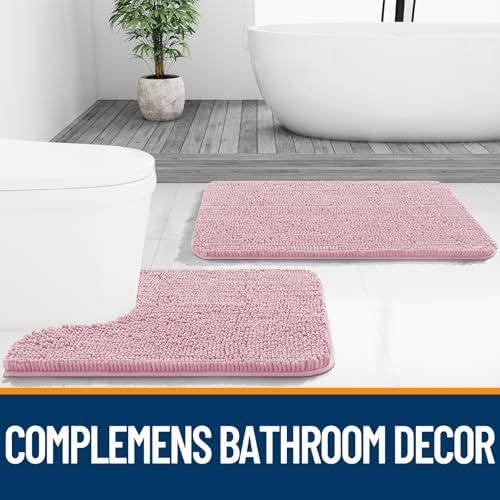 OLANLY Bathroom Rugs 36x24, Extra Soft Absorbent Chenille Bath Rugs - Image 7