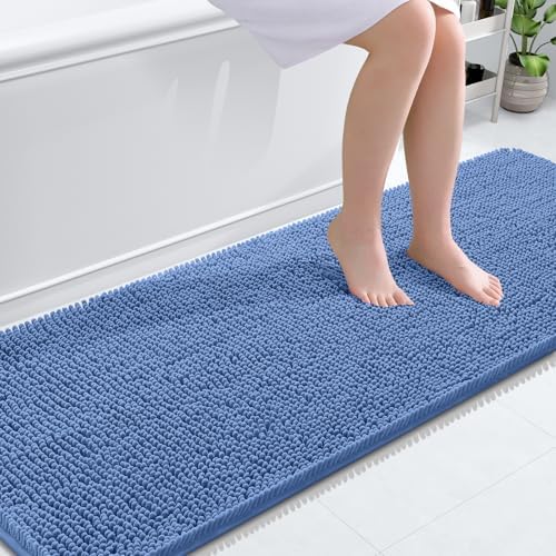 OLANLY Bathroom Runner Rugs 70x24, Extra Soft Absorbent Chenille Bath Rugs by OLANLY