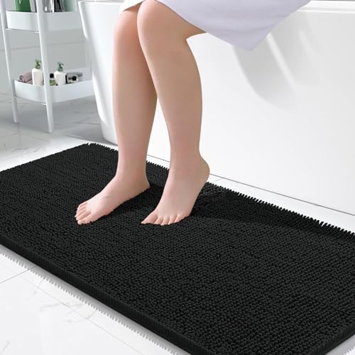 OLANLY Large Bathroom Rugs 50x30, Extra Soft Absorbent Chenille Bath Rugs by OLANLY