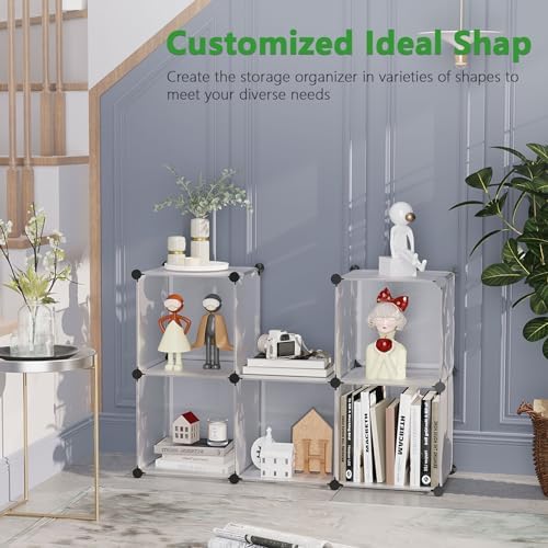 C&AHOME 6-Cube Storage Organizer Cube Shelf Closet Storage Bookcase, White - Image 6