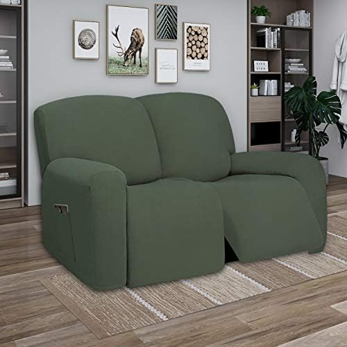 PureFit Super Stretch Loveseat Recliner Sofa Couch Cover with Pocket - Image 2