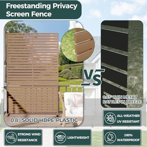 72" Privacy Screen Outdoor Privacy Fence Panel for Patio - Image 3