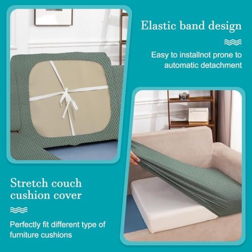 14 Pcs Outdoor Cushion Covers, Patio Sofa Cushion Covers Replacement - Image 5