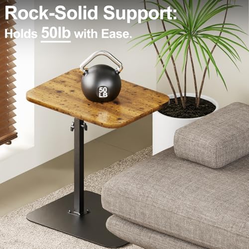 HzTinT Large Tv Tray Side Table Sofa Tray for Couch Heavy Metal Base - Image 6