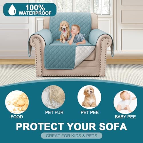 Turquoize 100% Waterproof Chair Covers Couch Covers for Dogs, Chair 23" - Image 2