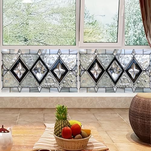BlissYard Stained Glass Decorative Window Film 39.3x17.7 Inch PVC - Image 6