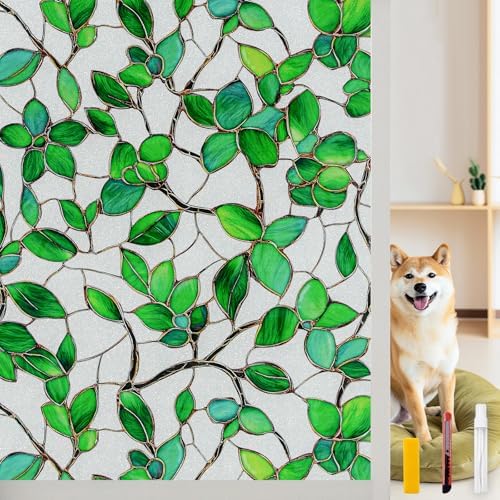 Frosted Privacy Window Film Static Cling Decorative Glass Film35.4x78.7in by Countewolwindowfilm