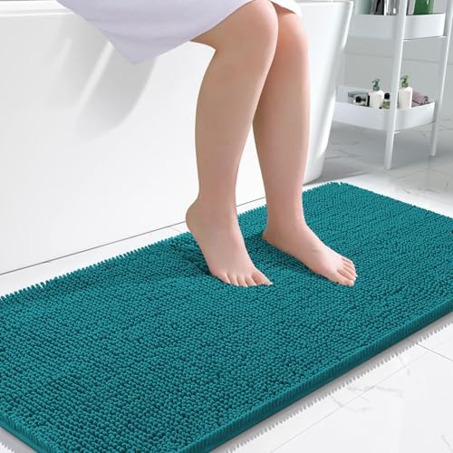 OLANLY Bathroom Runner Rugs 45x27, Extra Soft Absorbent Chenille Bath Rugs by OLANLY