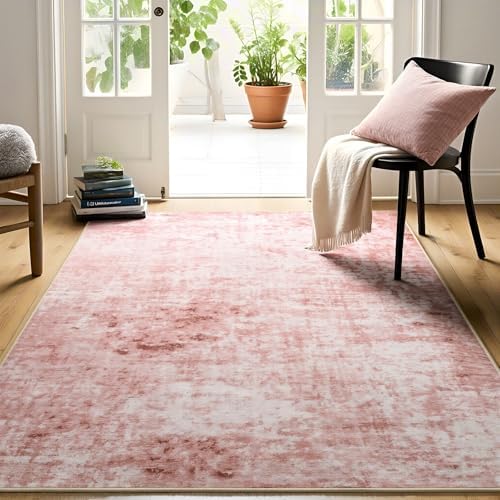 Modern Abstract 3x5 Rug, Non Slip Entryway Rug, Soft Machine Washable Rugs - Image 4