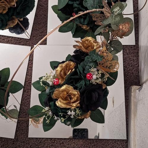 12" Square Mirror Centerpieces for Tables Decorations, 10 Pack Acrylic Square Mirror Tray Candle Plate 2mm Thickness Mirror Centerpiece Table Decorations for Wedding Decorations Party, Wall Decor - Image 2