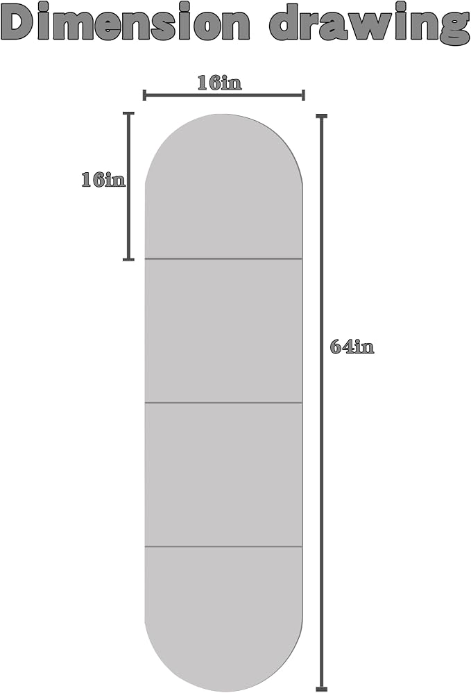 4-piece set of acrylic wall mounted mirrors, 16x16 inch self-adhesive frameless square combined with curved makeup lenses, flexible plastic lenses for bedrooms, home use, gym doors (4pcs - 16‘’×16‘’) - Image 2