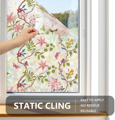 LEMON CLOUD Stained Glass Window Privacy Film with Tools, 23.6" x 78.7" - Image 5