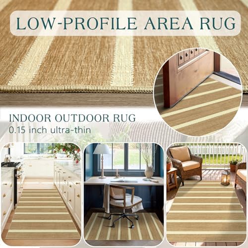 Striped 3x5 Entry Rug, Washable Indoor Outdoor Mats for Front Door - Image 6