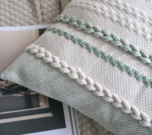 Cethom Boho Lumbar Pillow Covers 12x20 Inch Set of 2, Sage Green Textured Decorative Couch Pillow Cases for Farmhouse Home Decor, Accent Cushion Cover for Sofa, Bed, Living Room, Bedroom - Image 5
