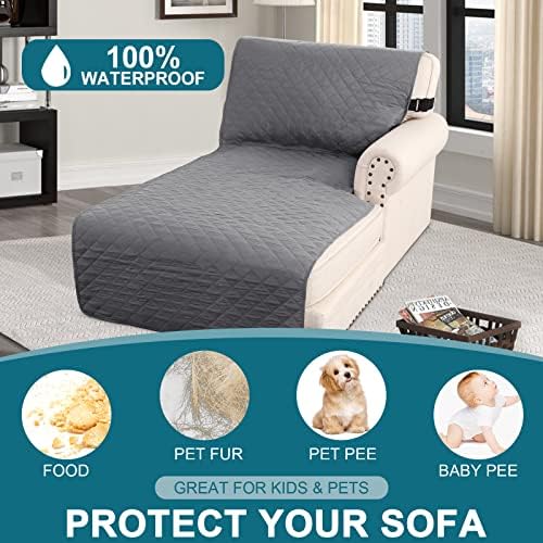 Turquoize 100% Waterproof Sofa Covers Chaise Lounge L Shape Sofa Protector - Image 2