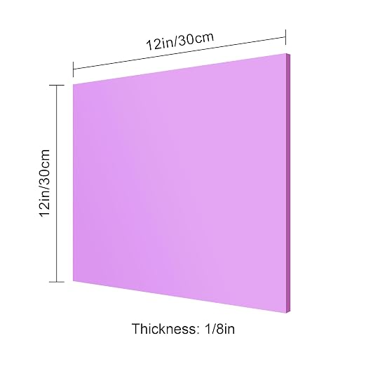 12x12 Inches Purple Mirror Acrylic Sheet – 2 Pcs Reflective Acrylic Panel for DIY Crafts, Home Décor & More (30x30 cm) - Image 6