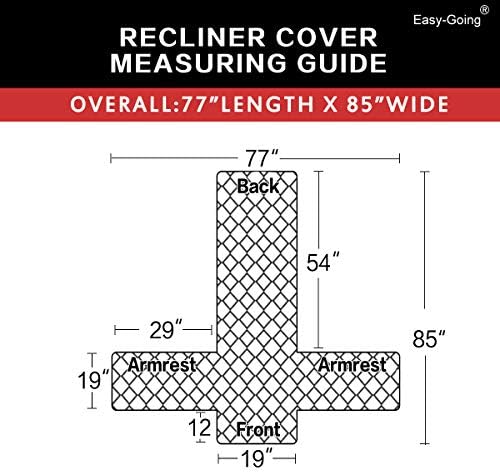 Easy-Going Reversible Couch Cover, Recliner 19 in, Chocolate/Beige - Image 5