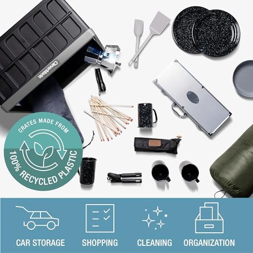CleverMade Collapsible Storage Bins With Lids, 46L 3 Pack, 75 lb, Obsidian - Image 3