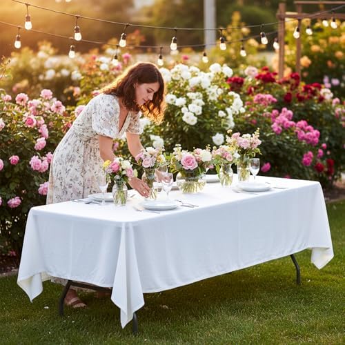 FDW | 8FT Folding Table | White | Portable Plastic Table - Image 2