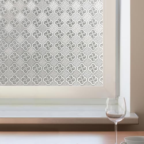 Clover Window Privacy Film by Artscape - Decorative Textured Glass Design, Static Cling, Blocks Views, Not Light, UV Protection, Non-Adhesive Water-Applied Installation - 23.62 x 72 Inch by Unknown