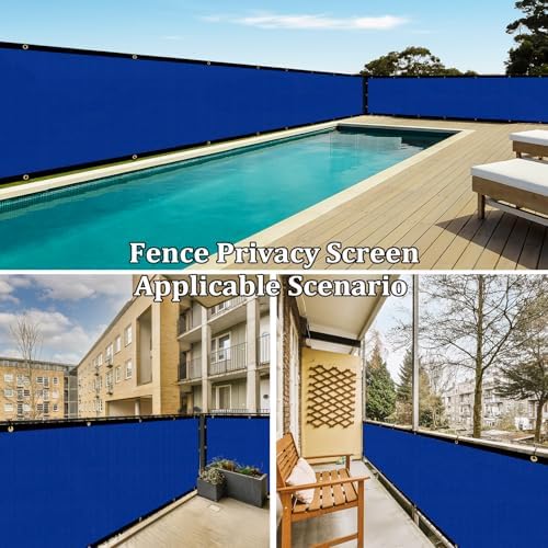 Shade&Beyond 6' X 50' Fence Privacy Screen Heavy Duty 170 GSM Fencing Mesh Shade Net Cover for Wall Garden Back Yard Outdoor Home Decoration, Blue - Image 5